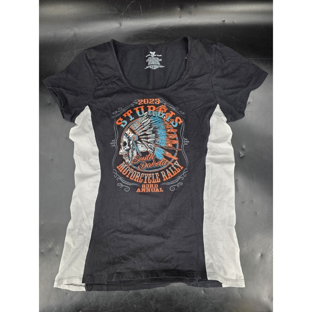 Vance Biker Wear 2023 Sturgis Annual Motorcycle Rally Women's T-Shirt XL Black